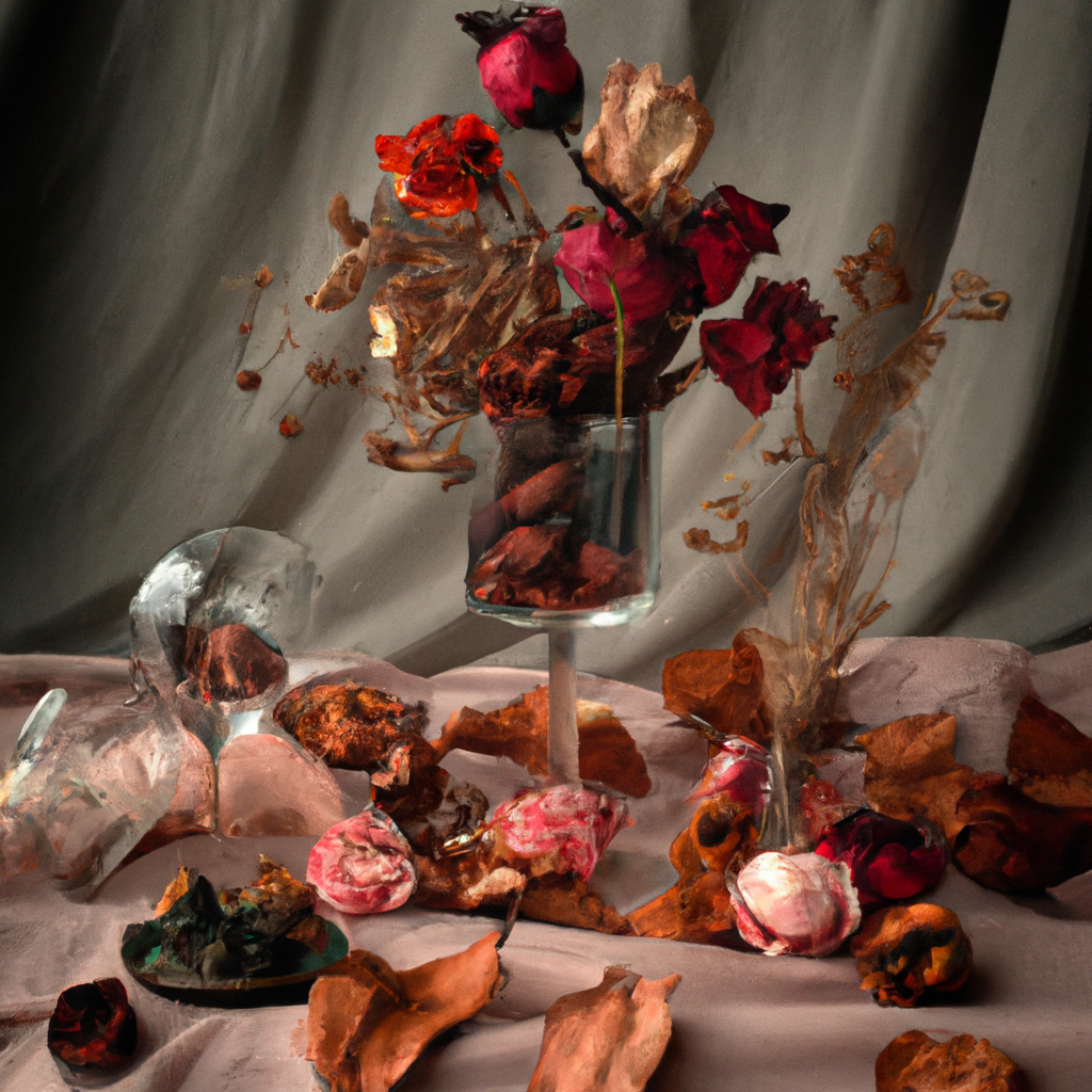 ディフューズされた自然光でのスティルライフのテーブルトップ撮影